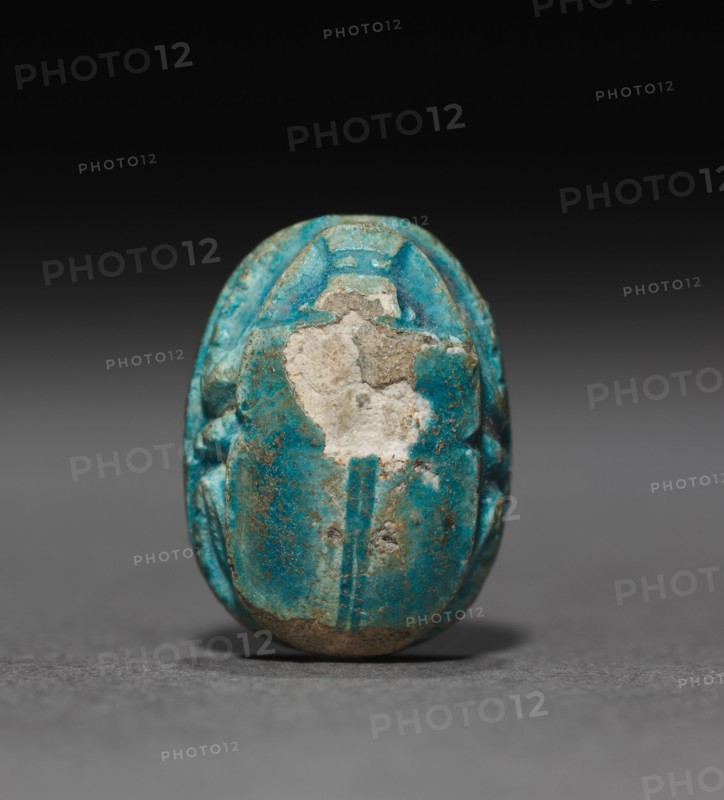 Scarab, 1901-1648 BC. Egypt, Middle Kingdom, Dynasty 13. Turquoise-glazed steatite; overall: 1.2 cm (1/2 in.).