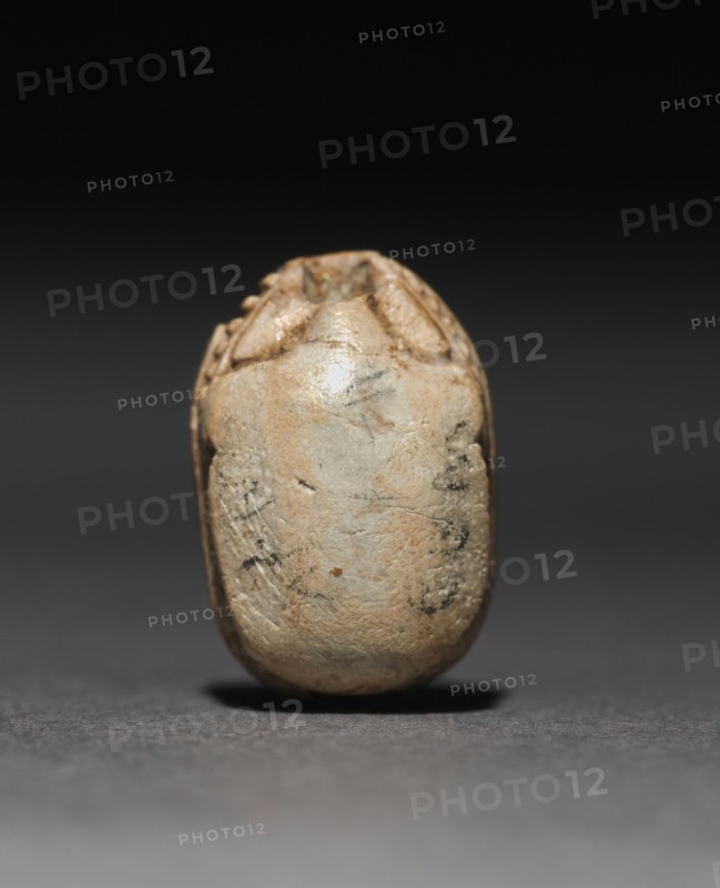 Scarab, 1648-1540 BC. Egypt, El-Haraga, Wadi I, no number, Second Intermediate Period. Turquoise-glazed steatite; overall: 1 cm (3/8 in.).