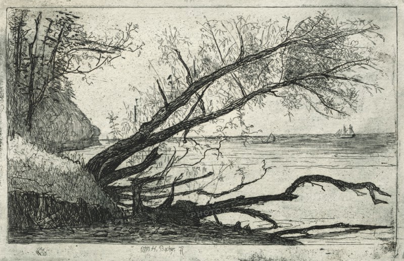 Lake Shore, Cleveland, 20th century. Otto H. Bacher (American, 1856-1909). Etching