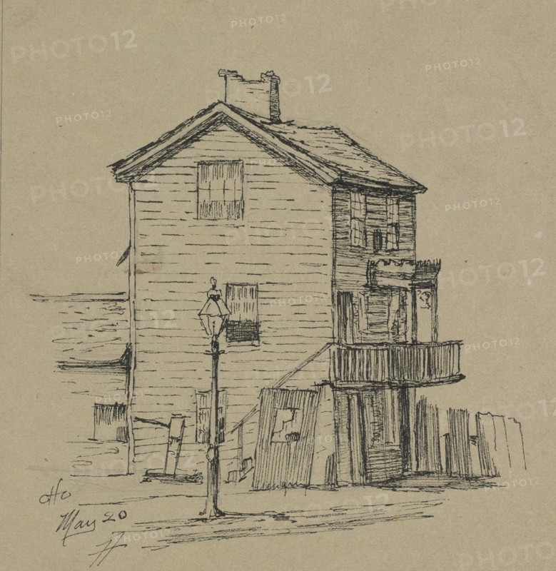 An Old House, Cleveland. Otto H. Bacher (American, 1856-1909).