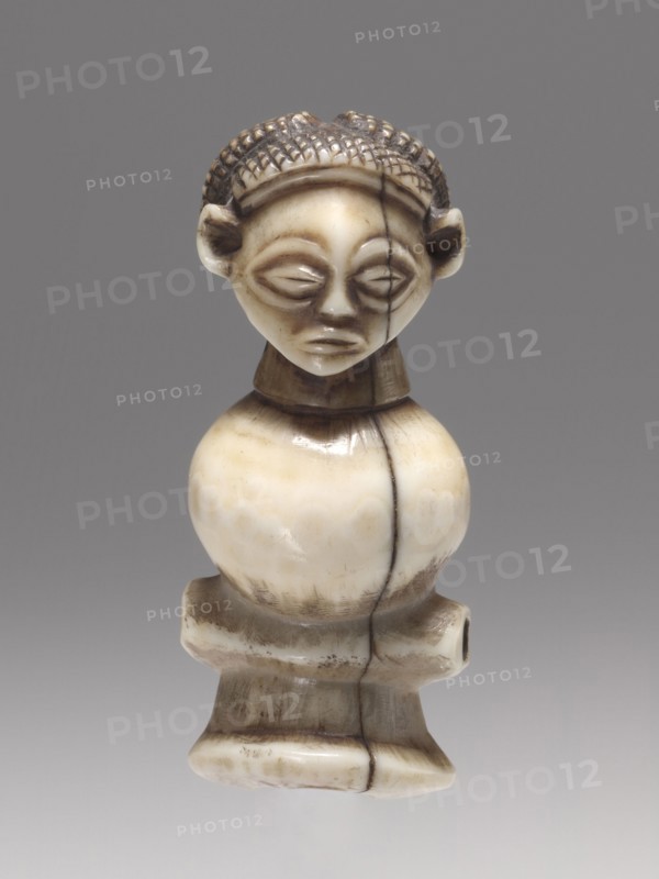 Whistle, late 1800s. Central Africa, Democratic Republic of the Congo or Angola, Chokwe people, late 1800s. Carved ivory; overall: 7.3 x 3.2 cm (2 7/8 x 1 1/4 in.)