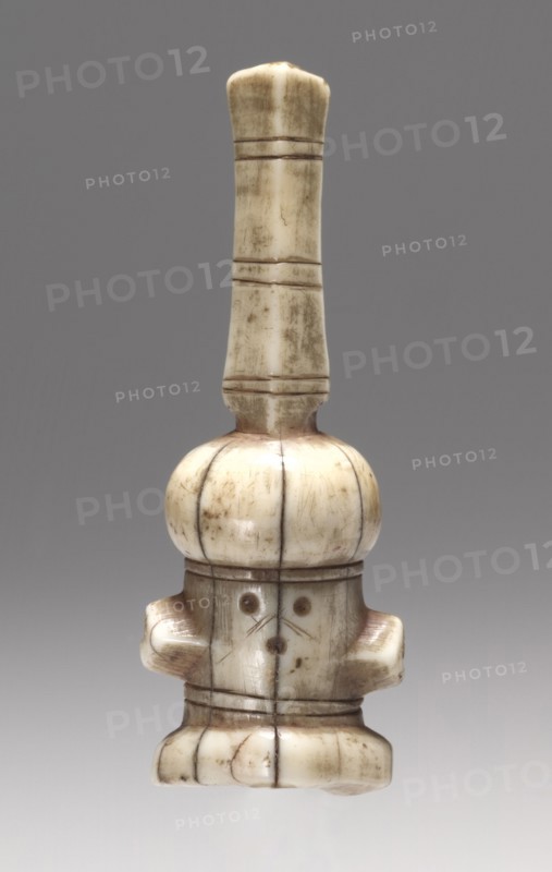 Whistle, late 1800s. Central Africa, Democratic Republic of the Congo or Angola, Chokwe people, late 19th century. Carved ivory; overall: 8.6 x 3.2 cm (3 3/8 x 1 1/4 in.)