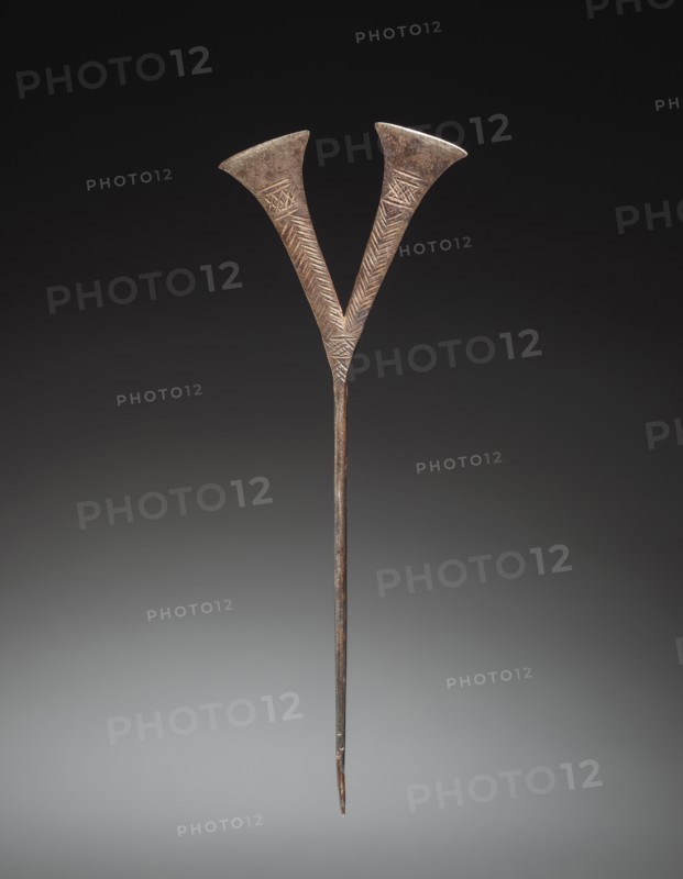 Hair Ornament, Unassigned, before 1915. Africa, Central Africa, Democratic Republic of the Congo, Luba, Unassigned. Iron; overall: 12 cm (4 3/4 in.)