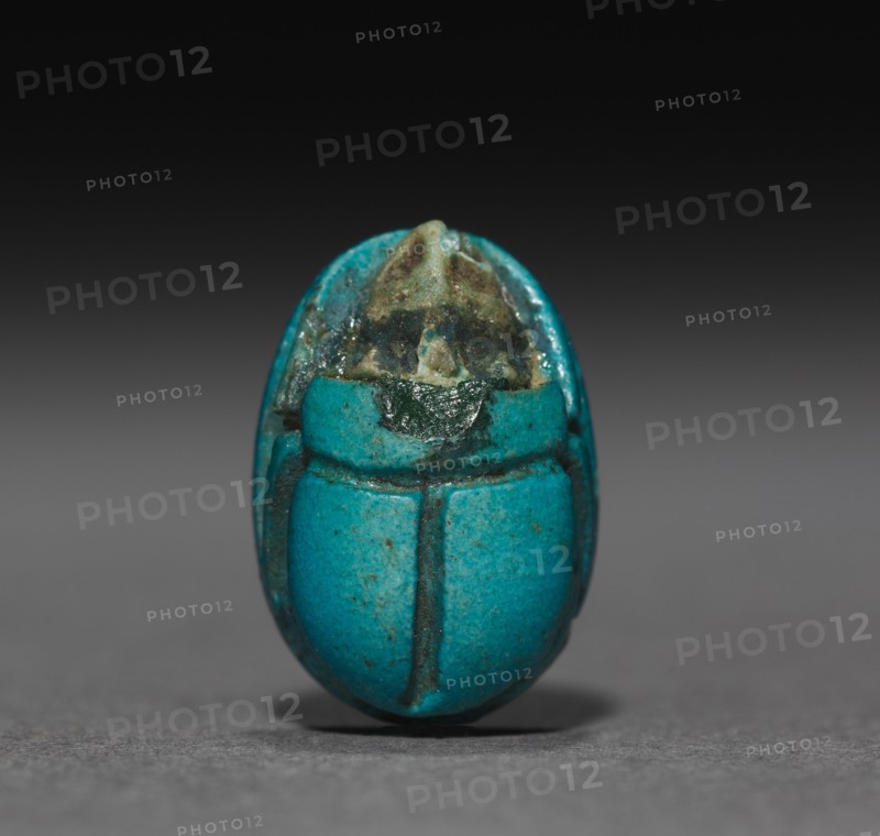 Scarab, 1350-1296 BC. Egypt, New Kingdom, mid-Dynasty 18 (1540-1296 BC). Turquoise faience; overall: 1 cm (3/8 in.).