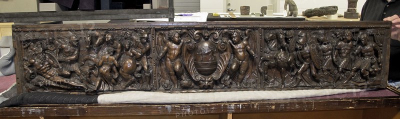 Cassone Frontal, 1500s. Italy, 16th century. Walnut; overall: 33 x 172.7 cm (13 x 68 in.)