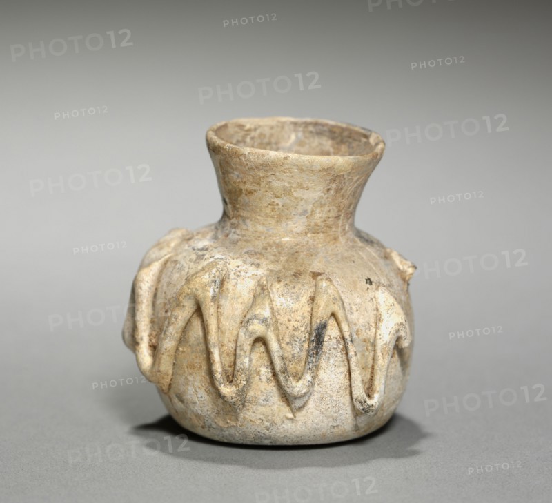 Vase, 200-500. Eastern Mediterranean, Roman, possibly 3rd-5th Century, or later. Glass; diameter: 3 cm (1 3/16 in.); overall: 4.8 x 4.5 cm (1 7/8 x 1 3/4 in.).