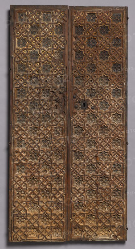 Pair of Doors, early 1400s. Spain, early 15th century. Gilded and painted wood (pine); overall: 170.2 x 86.4 cm (67 x 34 in.)