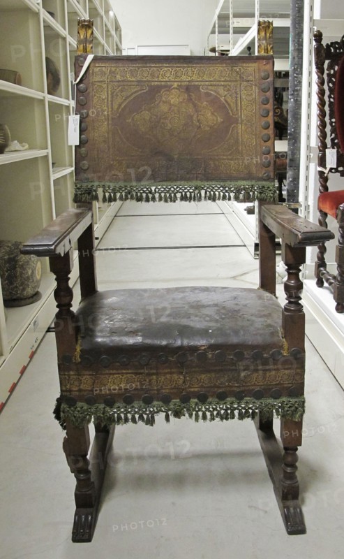 Armchair, 1600s. Italy, 17th century. Walnut; overall: 138.8 x 66.7 x 61.9 cm (54 5/8 x 26 1/4 x 24 3/8 in.).