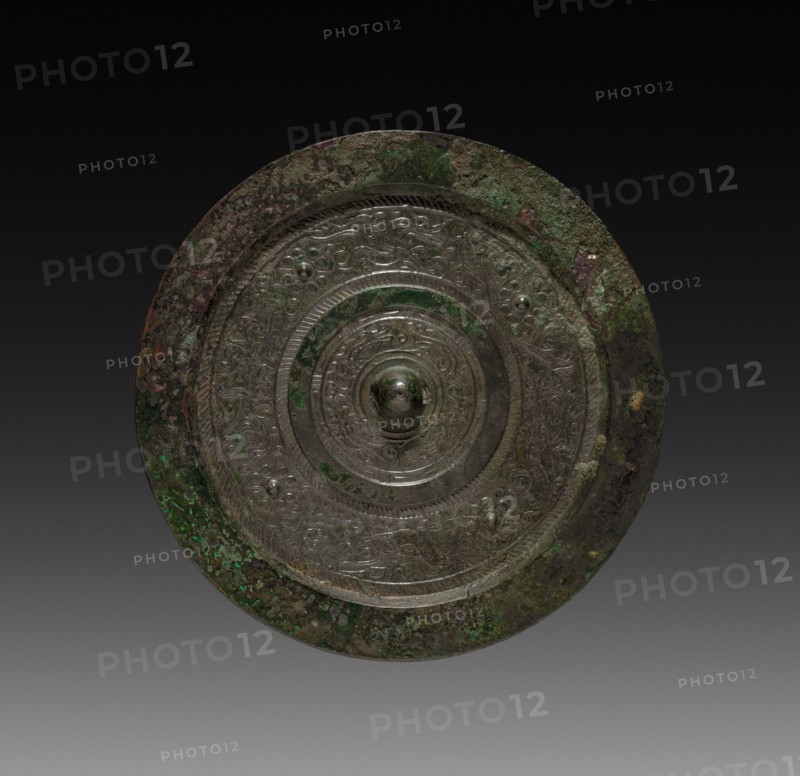 Mirror, Han dynasty (206 BC-AD 220). China, Han dynasty (202 BC-AD 220). Bronze; diameter: 19.1 cm (7 1/2 in.).