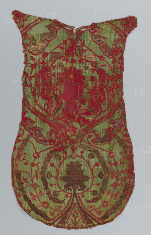 Chasuble Front, 16th century. Turkey, 16th century. Velvet; silk and metallic thread; average: 104.8 x 64.8 cm (41 1/4 x 25 1/2 in.).