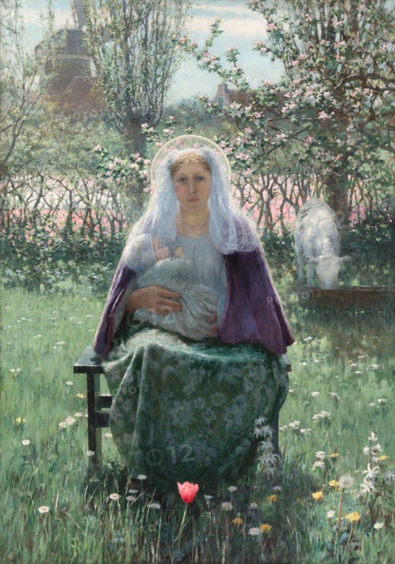 The Blessed Mother, 1892. George Hitchcock (American, 1850-1913). Oil on canvas; unframed: 160.3 x 112 cm (63 1/8 x 44 1/8 in.).
