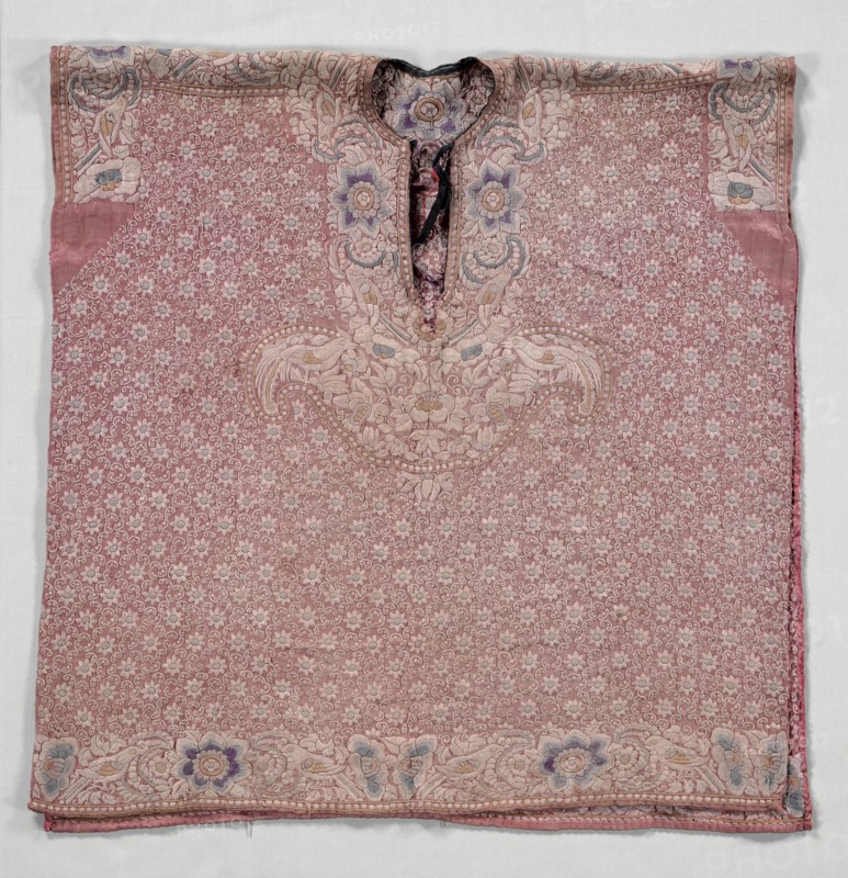 Blouse, 1800s. China, Qing Dynasty (1644-1912). Embroidery, silk; overall: 138.4 x 185.4 cm (54 1/2 x 73 in.)