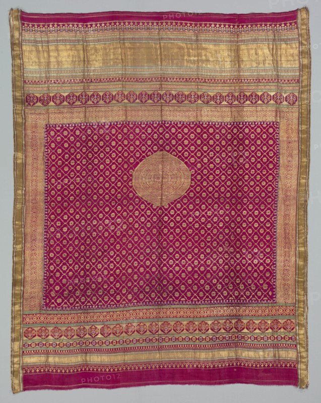Fragment of Gold Cloth, 1800s. India, 19th century. Brocade; silk, gold and silver threads; overall: 188 x 238.8 cm (74 x 94 in.).