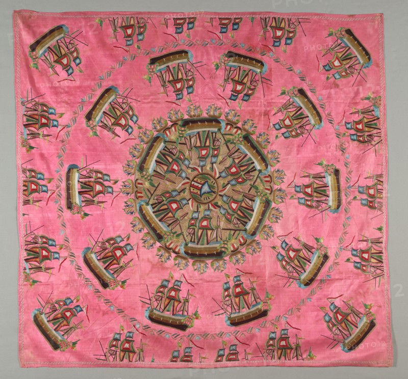 Embroidered Square, 18th-19th century. Turkey, 18th-19th century. Embroidery, silk and metallic threads, on silk tabby ground; average: 103.2 x 98.5 cm (40 5/8 x 38 3/4 in.).