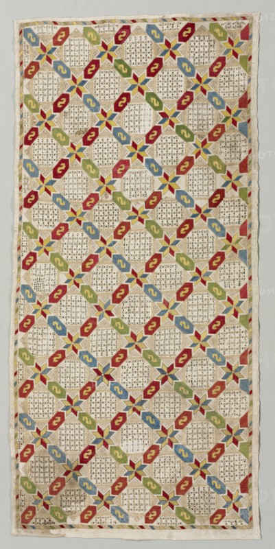 Pillow Cover, 1700s - 1800s. Greece, Cyclades Islands, Naxos, 18th-19th century. Embroidery: silk on linen tabby ground; overall: 105.4 x 48.3 cm (41 1/2 x 19 in.)