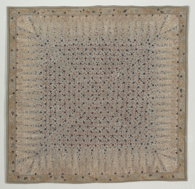 Hanging, late 19th - early 20th century. China, late 19th - early 20th Century. Silk, embroidery; overall: 132 x 127.7 cm (51 15/16 x 50 1/4 in.)