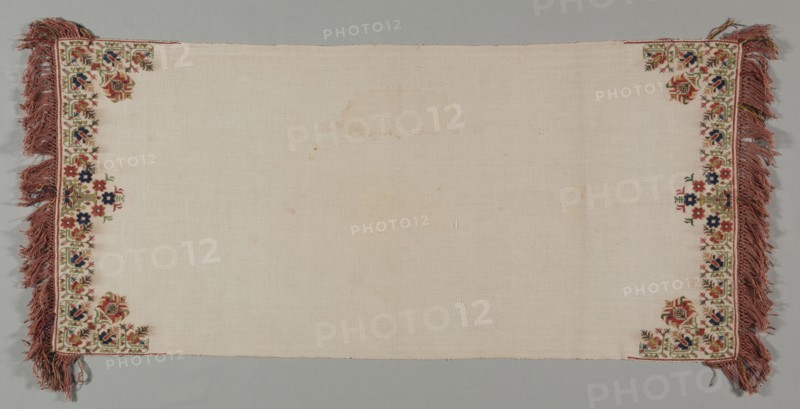 Embroidered Towel (Peshkir), 19th century. Turkey, 19th century. Embroidery: silk on cotton tabby ground; overall: 121 x 63.5 cm (47 5/8 x 25 in.)