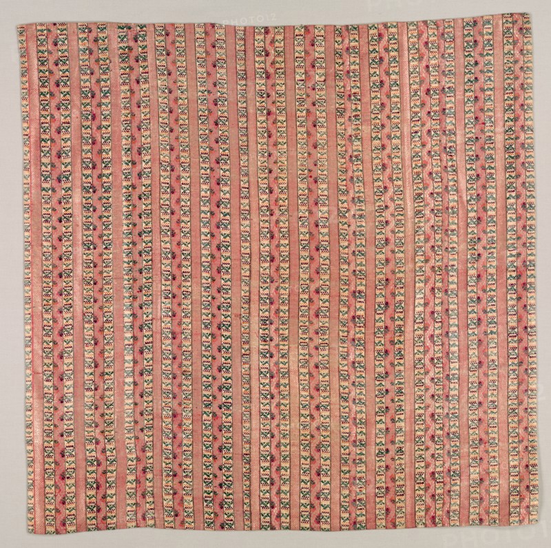 Textile Length, early 19th century. Turkey, early 19th century. Brocaded silk; average: 76.8 x 77.5 cm (30 1/4 x 30 1/2 in.).