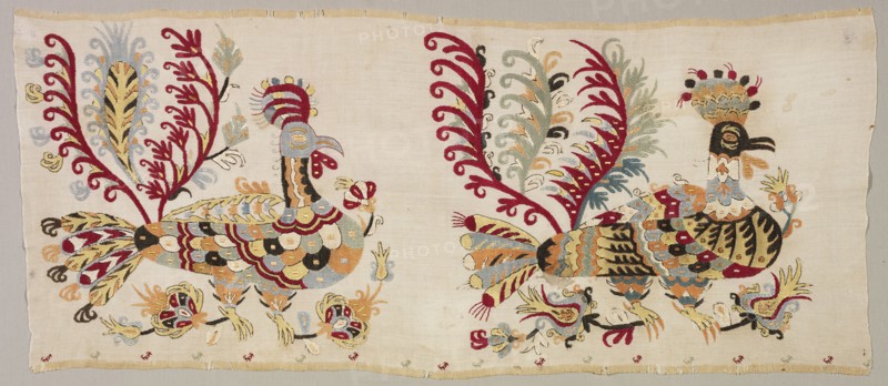 Panel, Probably from a Skirt, 1800s. Greece, Sporades Islands, Skyros, 19th century. Embroidery: silk on linen tabby ground; overall: 91.5 x 42 cm (36 x 16 9/16 in.)
