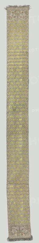 Sash, 18th century. Poland, 18th century. Brocade; silk and metal; overall: 327.6 x 35.5 cm (129 x 14 in.)