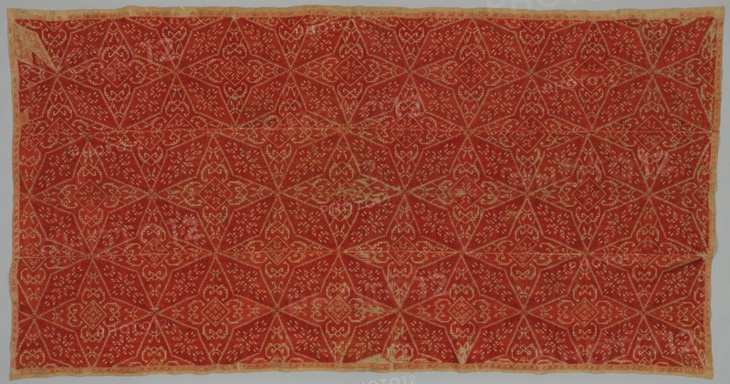Bed Curtain, 1700s. Greece, Cyclades Islands, Naxos, 18th century. Embroidery: silk on linen tabby ground; overall: 227.3 x 118.2 cm (89 1/2 x 46 9/16 in.)