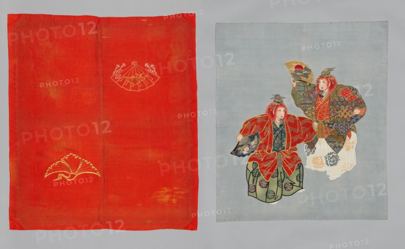 Embroidered and Resist-Dyed Fabric, late 1800s-early 1900s. Japan, late 19th-early 20th century. Embroidered silk; overall: 78 x 67.5 cm (30 11/16 x 26 9/16 in.).