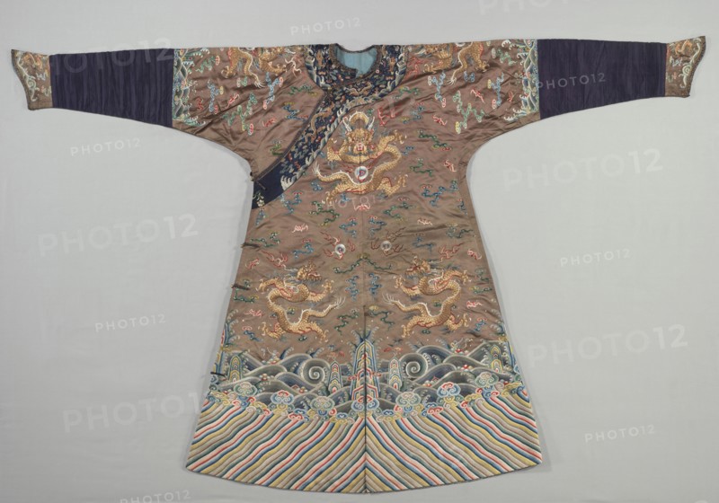 Mandarin Coat, late 1700s. China, late 18th century. Embroidery, silk; overall: 142.5 x 218.4 cm (56 1/8 x 86 in.)