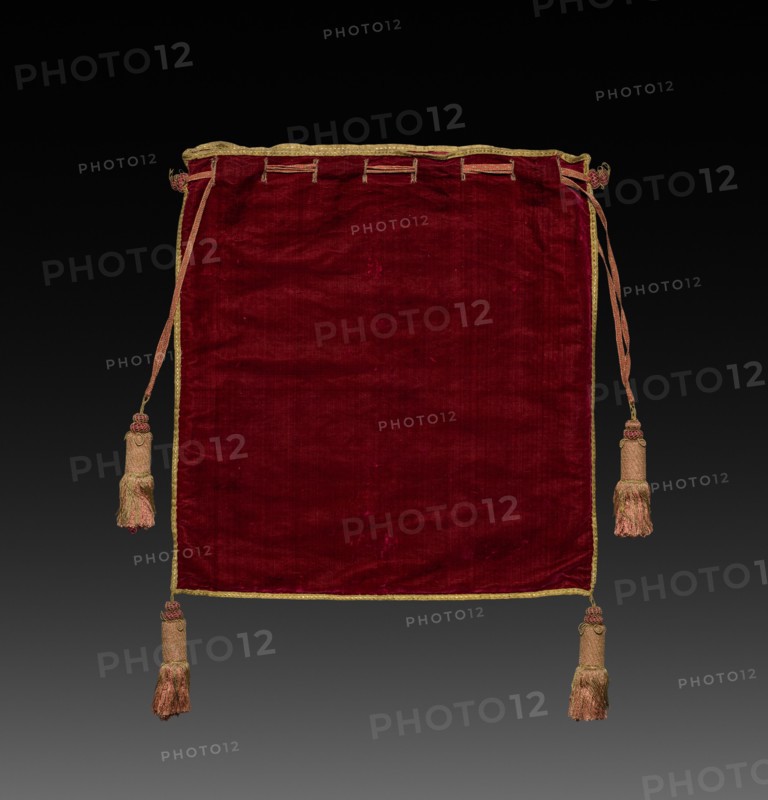 Cover for Lord Chancellor's Burse (Purse), 1700s. England, 18th century. Velvet; silk; overall: 73.5 x 60 x 4 cm (28 15/16 x 23 5/8 x 1 9/16 in.)