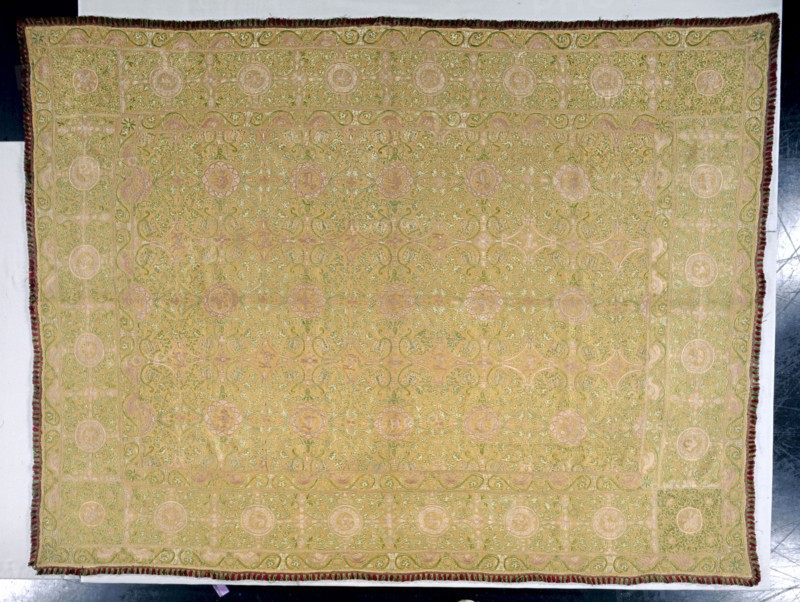 Embroidered Bedspread, 17th-18th century. Portugal, 17th-18th century. Embroidery; silk on linen; overall: 254 x 193.1 cm (100 x 76 in.).