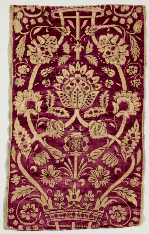 Velvet Cover, 1600s. Italy, Genoa, 17th century. Velvet; overall: 101.6 x 61.6 cm (40 x 24 1/4 in.).