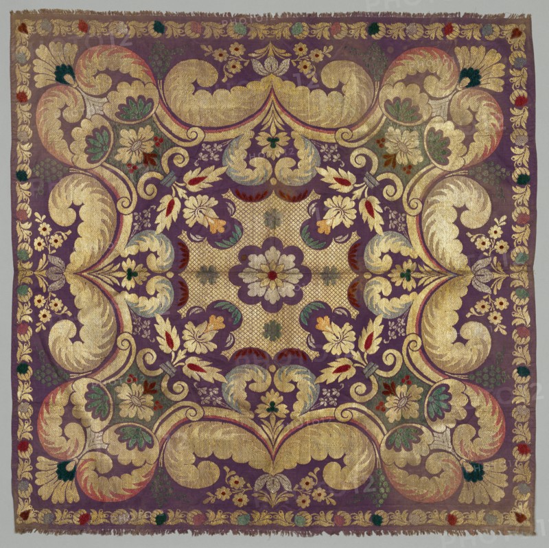 Square, 18th-19th century. Russia, 18th-19th century. Brocade; silk, gold and silver threads; average: 108 x 108 cm (42 1/2 x 42 1/2 in.).