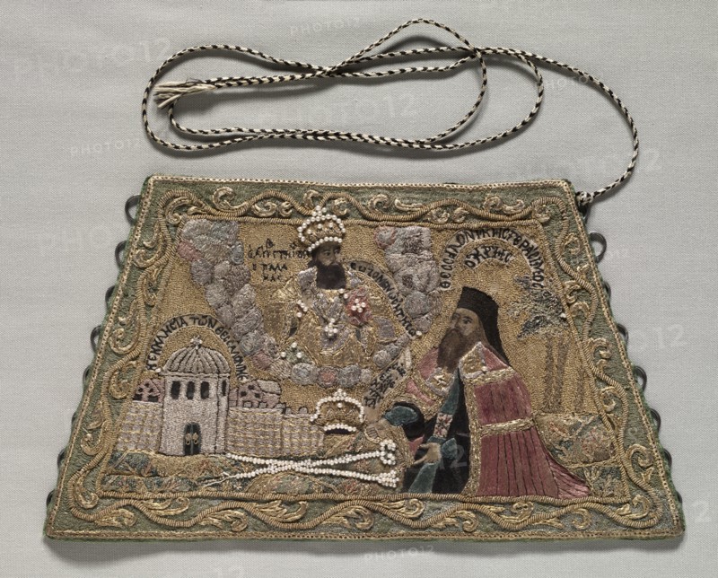 Ecclesiastical Embroidery (Epimanikion), 18th century. Armenia or Greece, 18th century. Embroidery: silk, gold and silver thread, pearls; overall: 16.5 x 30 cm (6 1/2 x 11 13/16 in.).