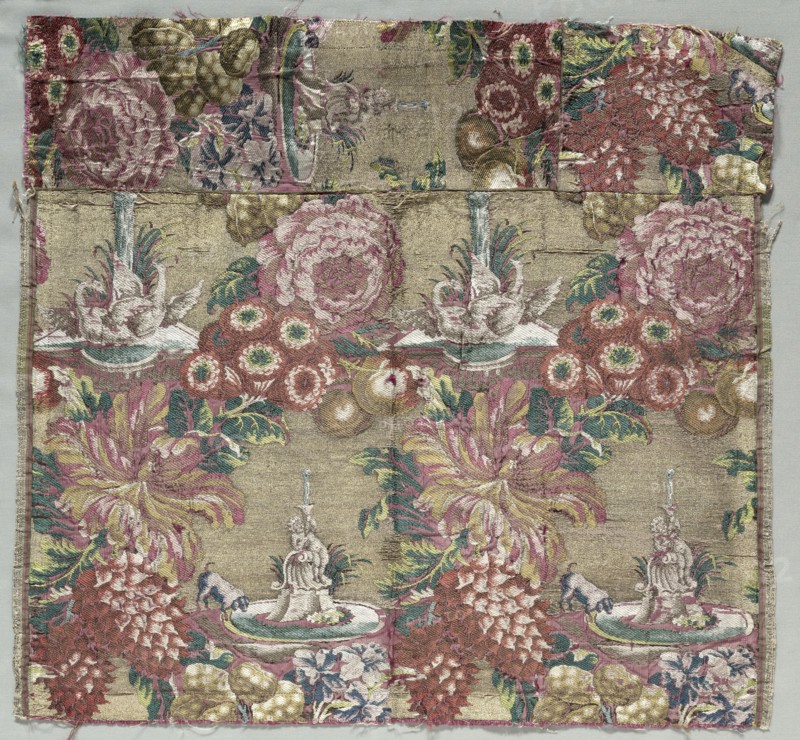 Silk Fragment, c. 1735-1740. Italy, 18th century. Silk; brocaded; overall: 52.1 x 55 cm (20 1/2 x 21 5/8 in.)