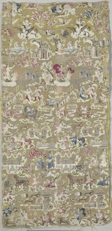 Gold Brocade, 17th century. Spain, 17th century. Brocade; silk and metal; average: 115 x 55.9 cm (45 1/4 x 22 in.)