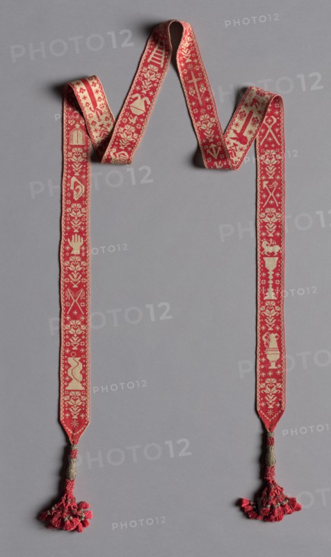 Knitted Bible Mark (Three of Four), 18th-19th century. Spain, 18th-19th century. Knitted silk; overall: 248.9 x 8.5 x 2.5 cm (98 x 3 3/8 x 1 in.)