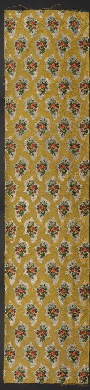 Coverlet, 1700s. Italy, 18th century. Silk, metallic thread; overall: 235.6 x 54.5 cm (92 3/4 x 21 7/16 in.)