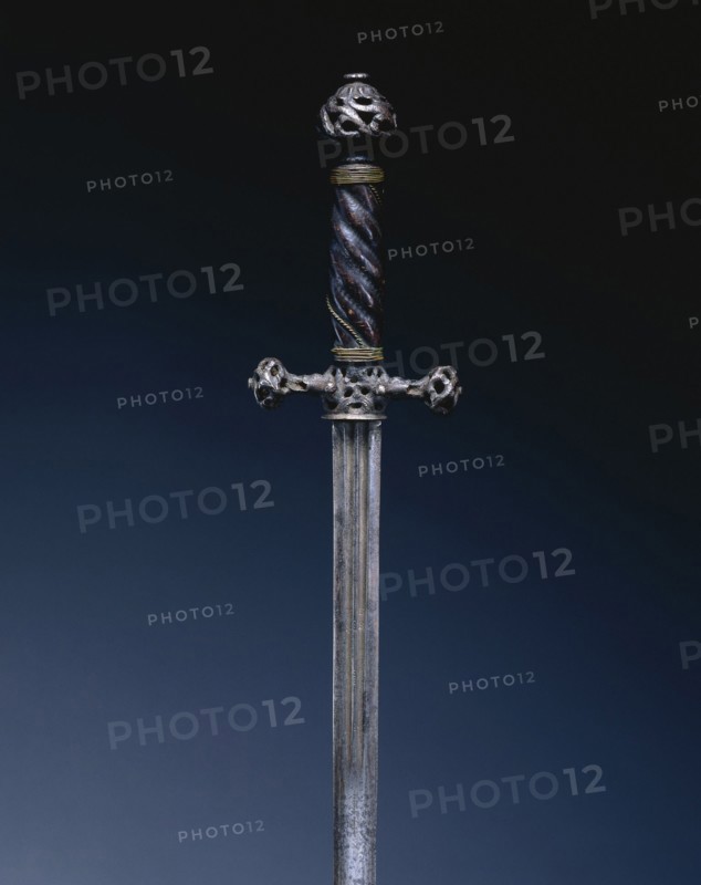 Pillow Sword, c. 1650. Italy, 17th century. Steel, pierced; leather and wood; overall: 93 cm (36 5/8 in.); blade: 77.8 cm (30 5/8 in.); quillions: 9.5 cm (3 3/4 in.).