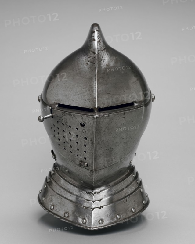 Helmet, c. 1560 - 1580. Germany, Saxony, 16th century. Steel; overall: 34.5 x 32 x 22 cm (13 9/16 x 12 5/8 x 8 11/16 in.).