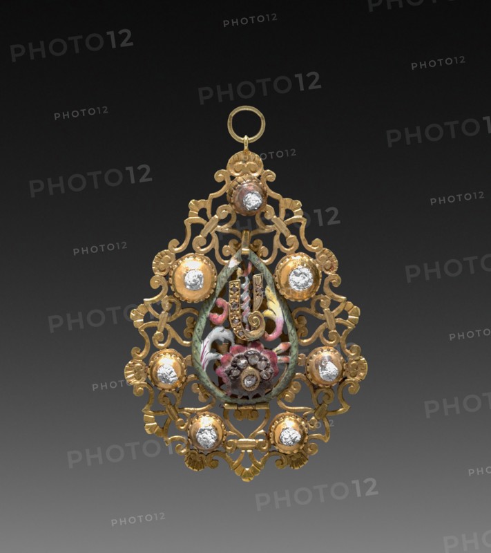 Pendant (part 2), 1700s. Belgium, 18th century. Silver gilt and enamel; overall: 11.5 cm (4 1/2 in.).