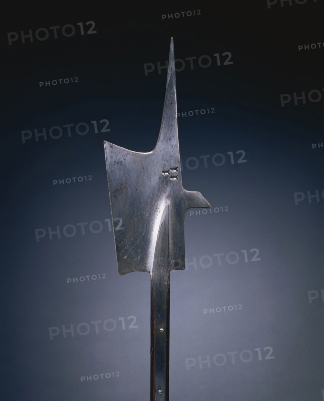 Halberd, c. 1480-1500. Switzerland, late 15th Century. Steel; wood haft (rectangular with planed corners); overall: 205.7 cm (81 in.); blade: 20.3 cm (8 in.).