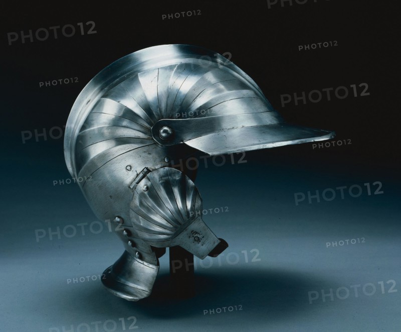 Burgonet, c. 1510 - 1540. Italy, Milan(?), 16th century. Steel, radiate flutings; overall: 25.3 x 26 x 25.3 cm (9 15/16 x 10 1/4 x 9 15/16 in.).