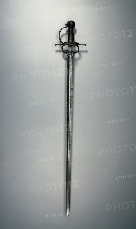Sword, c.1550. Italy, 16th century. Steel, hilt russetted, leather grip; overall: 100 cm (39 3/8 in.); blade: 87 cm (34 1/4 in.); quillions: 6.3 cm (2 1/2 in.); grip: 11.5 cm (4 1/2 in.)
