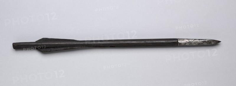 Crossbow Bolt, 1500s-1600s. Germany, 16th-17th century. Wood, leather, steel; average: 37.2 cm (14 5/8 in.).
