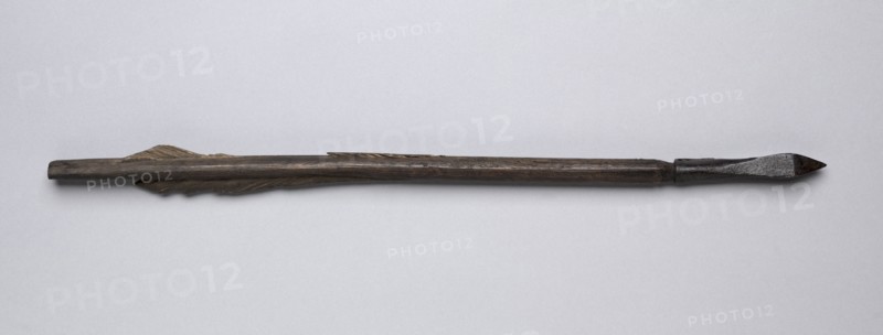 Crossbow Bolt, 1500s-1600s. Germany, 16th-17th century. Wood, leather, steel; average: 37.2 cm (14 5/8 in.).