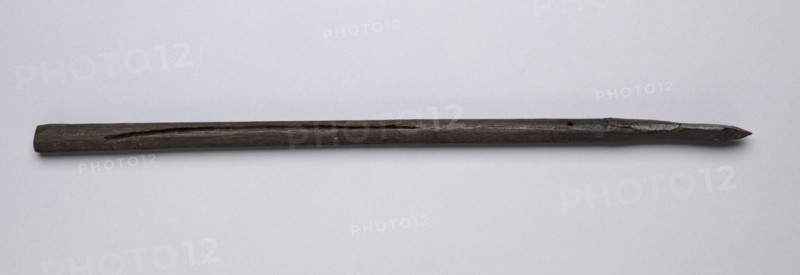 Crossbow Bolt, 1500s-1600s. Germany, 16th-17th century. Wood, leather, steel; average: 37.2 cm (14 5/8 in.)