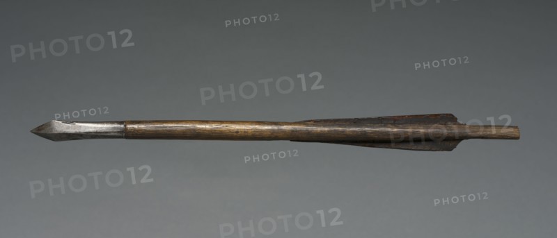 Crossbow Bolt, 16th-17th century. Germany, 16th-17th century. Wood, leather, steel; average: 37.2 cm (14 5/8 in.).