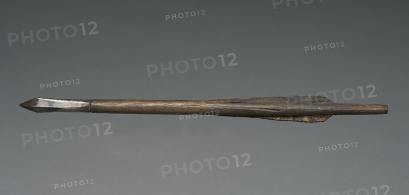 Crossbow Bolt, 1500s-1600s. Germany, 16th-17th century. Wood, leather, steel; average: 37.2 cm (14 5/8 in.).