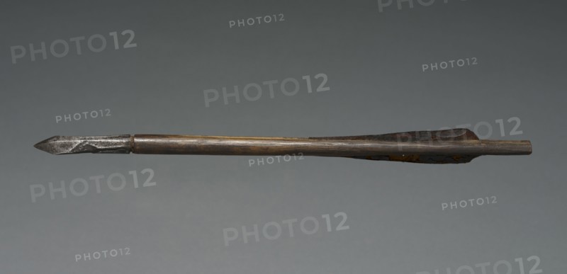 Crossbow Bolt, 1500s-1600s. Germany, 16th-17th century. Wood, leather, steel; average: 37.2 cm (14 5/8 in.).