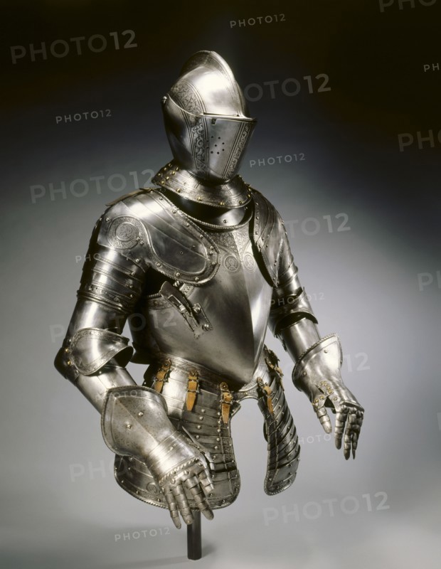 Half-Suit of Armor for the Field, c. 1575. North Italy, Brescia (?), 16th century. Steel with etched decorative bands and roundels
