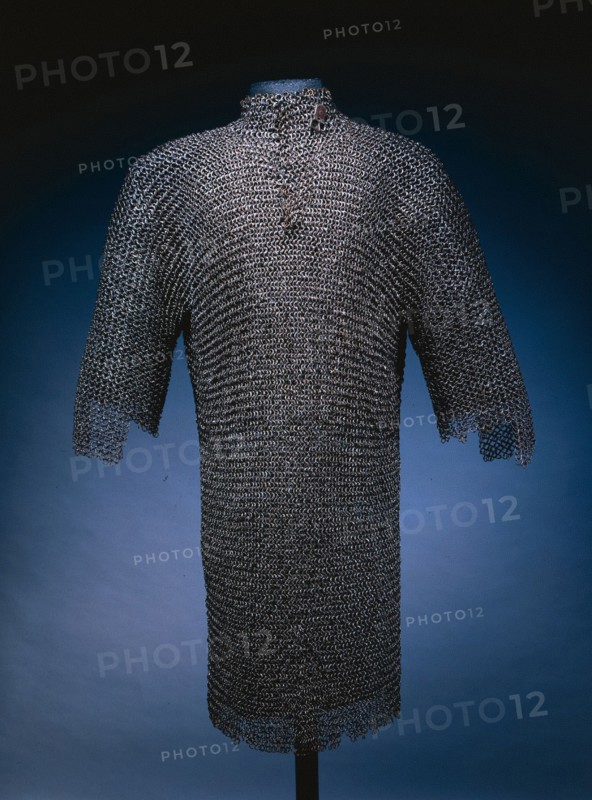 Hauberk, 1400s. European, 15th century. Riveted steel rings; diameter: 1.1 cm (7/16 in.); overall: 128.3 x 91.4 cm (50 1/2 x 36 in.).